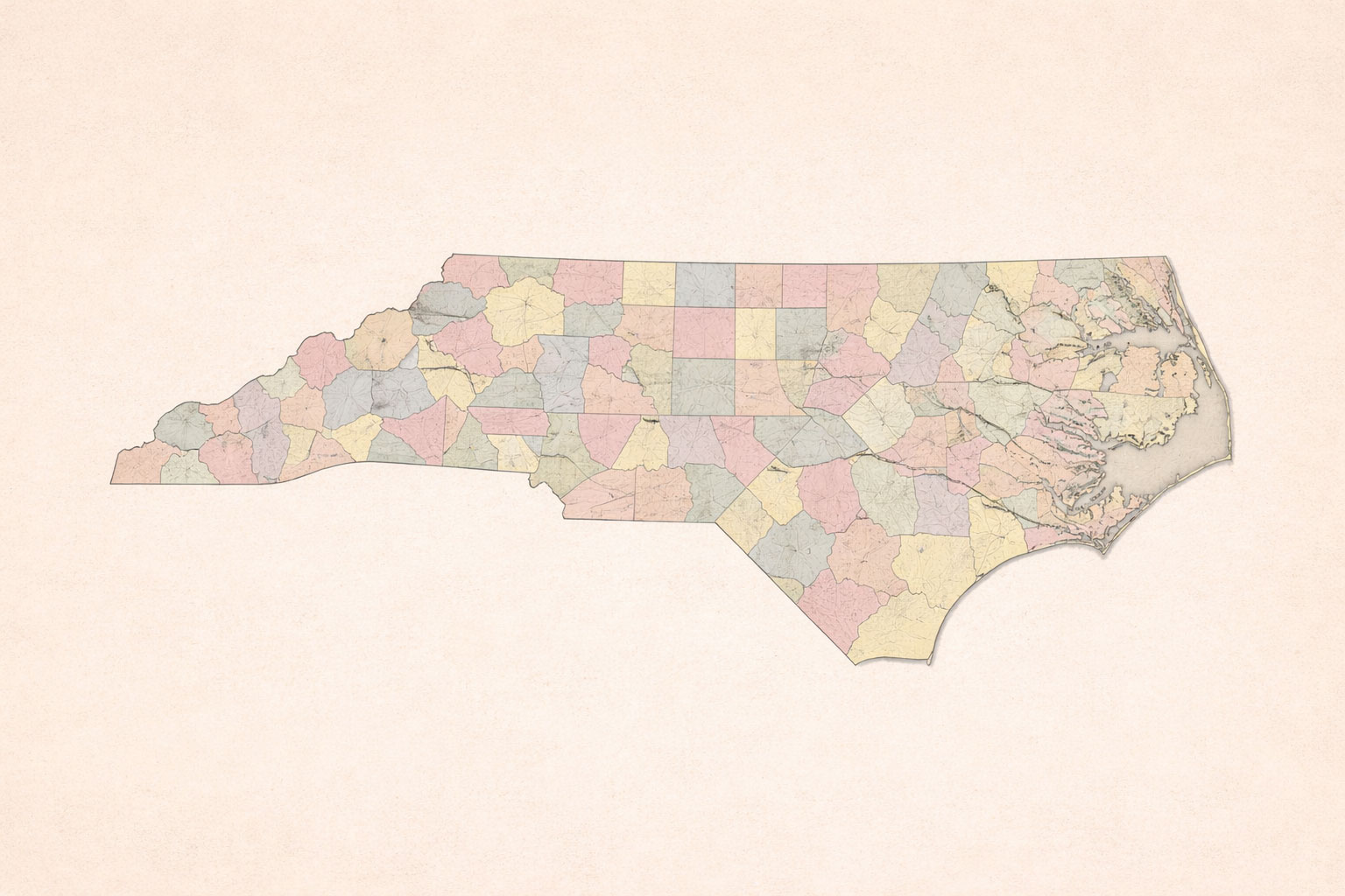 Illustrated North Carolina map